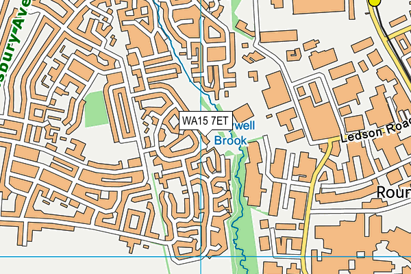 WA15 7ET map - OS VectorMap District (Ordnance Survey)