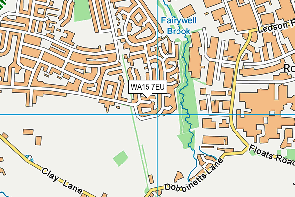 WA15 7EU map - OS VectorMap District (Ordnance Survey)