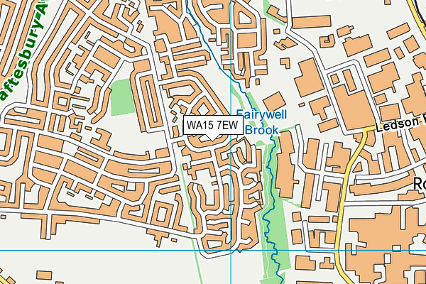 WA15 7EW map - OS VectorMap District (Ordnance Survey)