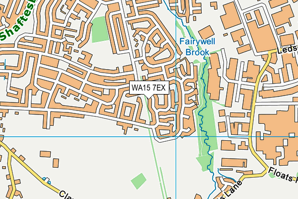 WA15 7EX map - OS VectorMap District (Ordnance Survey)