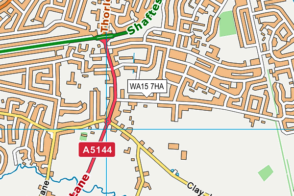 WA15 7HA map - OS VectorMap District (Ordnance Survey)