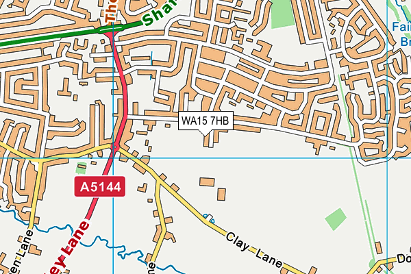 WA15 7HB map - OS VectorMap District (Ordnance Survey)