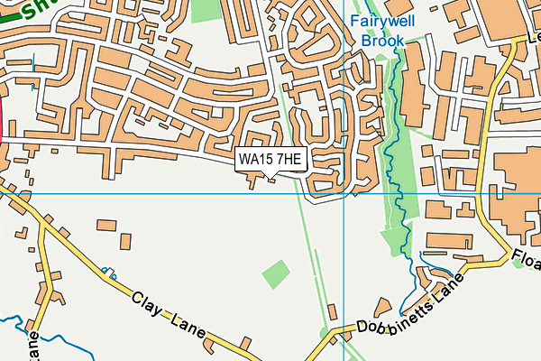 Manor Farm map (WA15 7HE) - OS VectorMap District (Ordnance Survey)