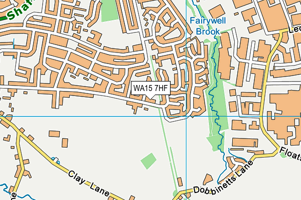 WA15 7HF map - OS VectorMap District (Ordnance Survey)