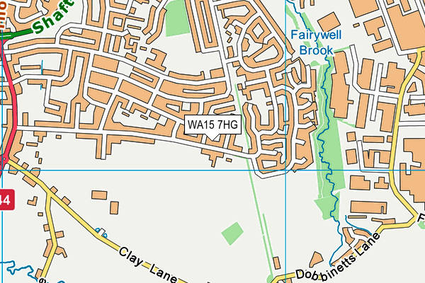 WA15 7HG map - OS VectorMap District (Ordnance Survey)