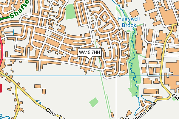 WA15 7HH map - OS VectorMap District (Ordnance Survey)