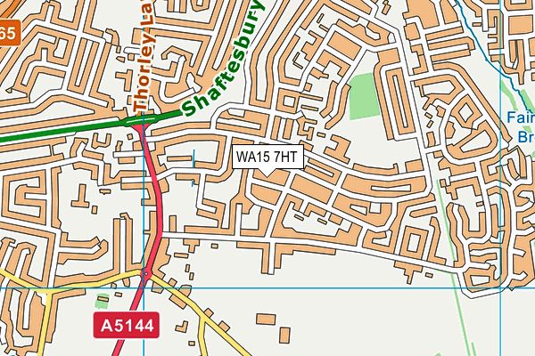 WA15 7HT map - OS VectorMap District (Ordnance Survey)