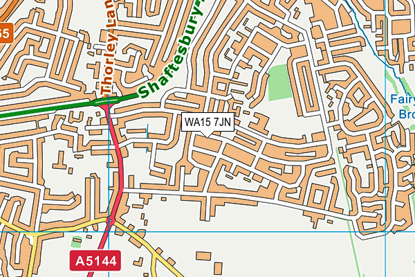 WA15 7JN map - OS VectorMap District (Ordnance Survey)