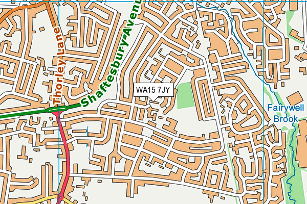 WA15 7JY map - OS VectorMap District (Ordnance Survey)