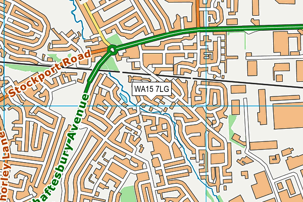 WA15 7LG map - OS VectorMap District (Ordnance Survey)