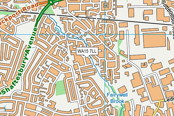 WA15 7LL map - OS VectorMap District (Ordnance Survey)