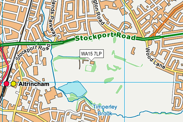 Altrincham Driving Range (Closed) map (WA15 7LP) - OS VectorMap District (Ordnance Survey)
