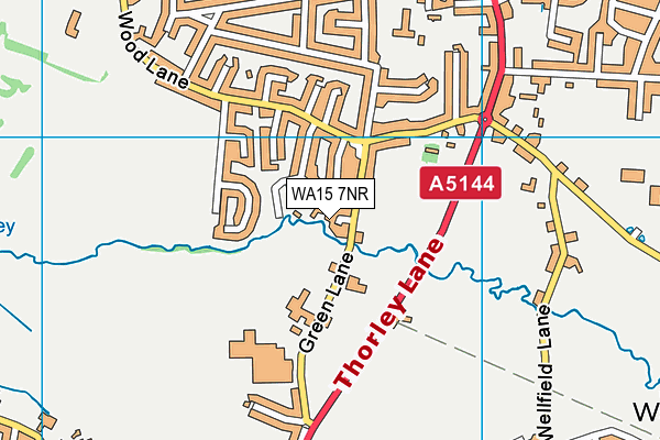WA15 7NR map - OS VectorMap District (Ordnance Survey)