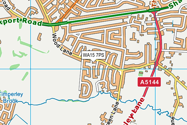 WA15 7PS map - OS VectorMap District (Ordnance Survey)