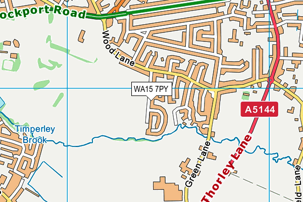 WA15 7PY map - OS VectorMap District (Ordnance Survey)