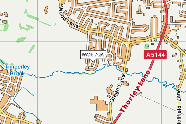 WA15 7QA map - OS VectorMap District (Ordnance Survey)