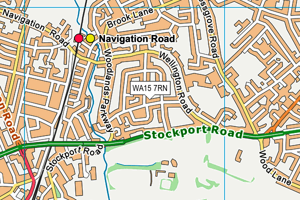 WA15 7RN map - OS VectorMap District (Ordnance Survey)