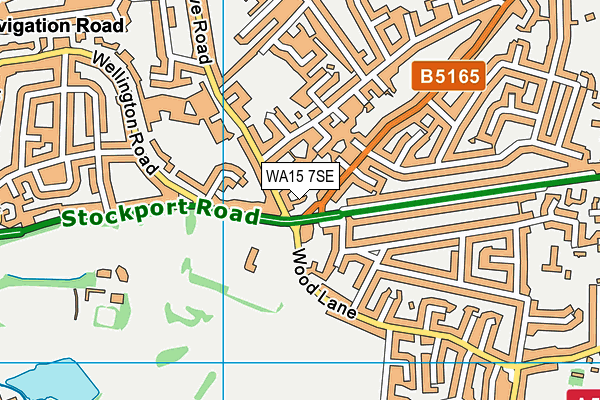 WA15 7SE map - OS VectorMap District (Ordnance Survey)