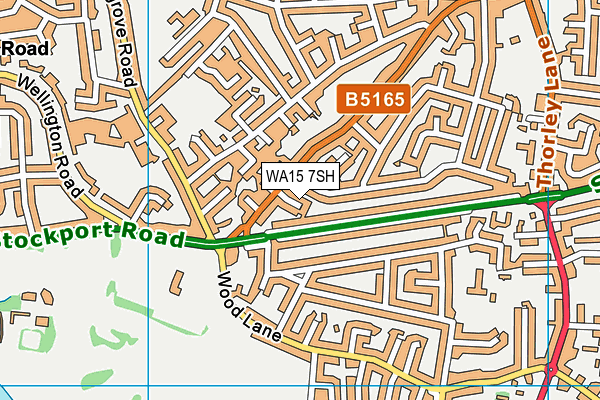 WA15 7SH map - OS VectorMap District (Ordnance Survey)