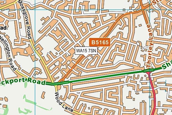 WA15 7SN map - OS VectorMap District (Ordnance Survey)