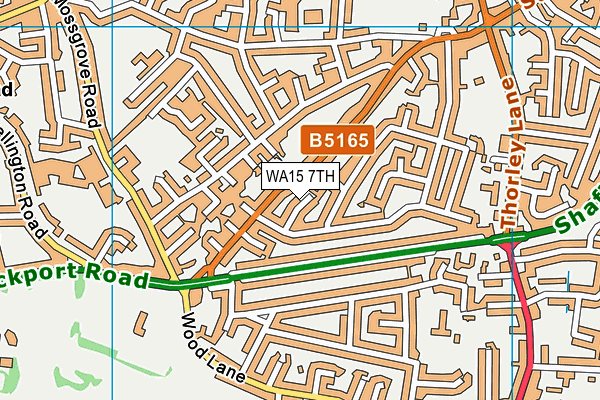 WA15 7TH map - OS VectorMap District (Ordnance Survey)