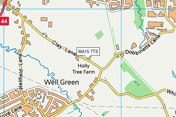 WA15 7TS map - OS VectorMap District (Ordnance Survey)