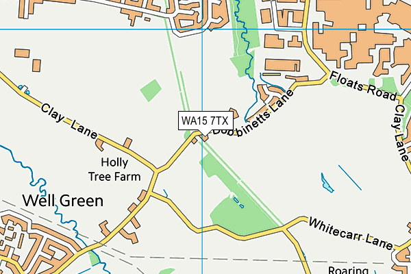 WA15 7TX map - OS VectorMap District (Ordnance Survey)