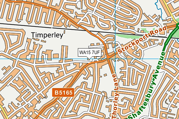 WA15 7UF map - OS VectorMap District (Ordnance Survey)