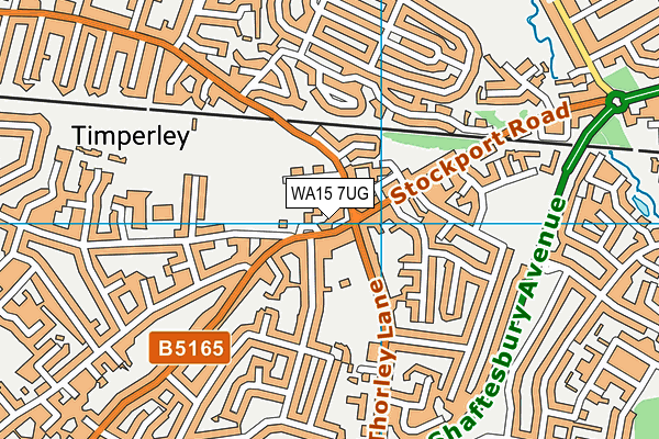 WA15 7UG map - OS VectorMap District (Ordnance Survey)