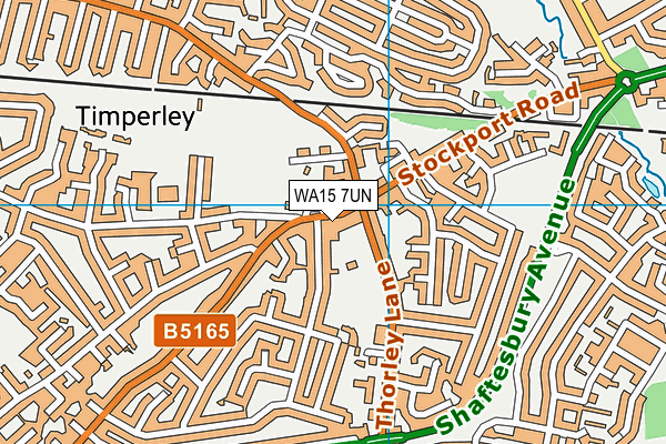 WA15 7UN map - OS VectorMap District (Ordnance Survey)