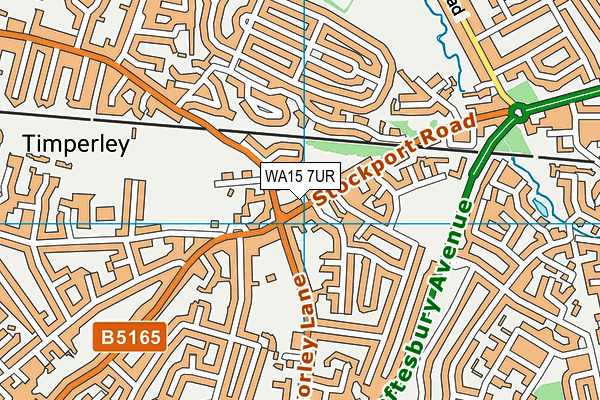 WA15 7UR map - OS VectorMap District (Ordnance Survey)