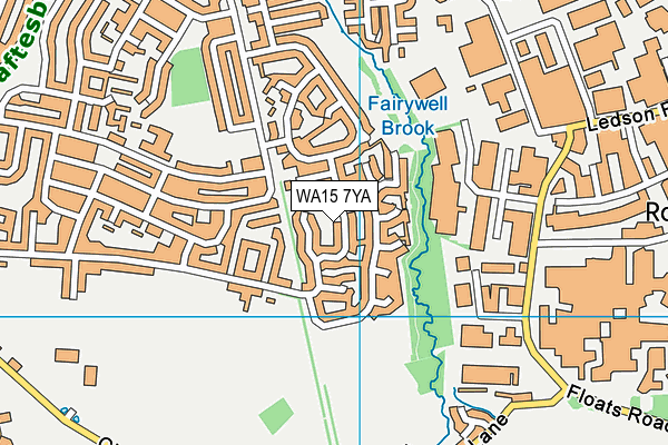 WA15 7YA map - OS VectorMap District (Ordnance Survey)