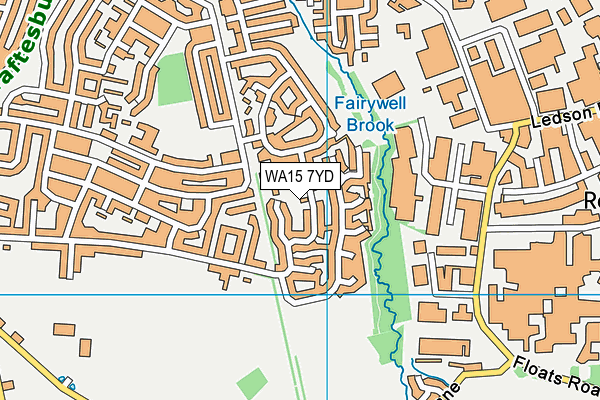WA15 7YD map - OS VectorMap District (Ordnance Survey)