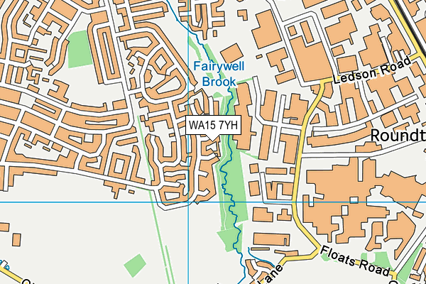 WA15 7YH map - OS VectorMap District (Ordnance Survey)