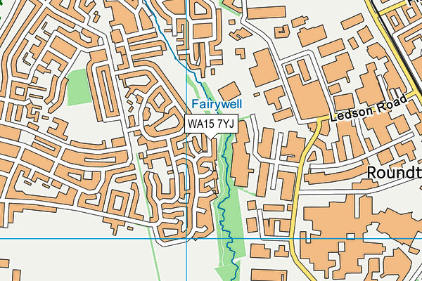 WA15 7YJ map - OS VectorMap District (Ordnance Survey)