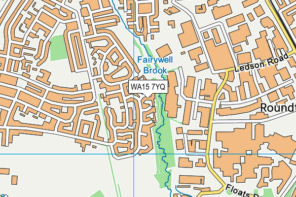 WA15 7YQ map - OS VectorMap District (Ordnance Survey)