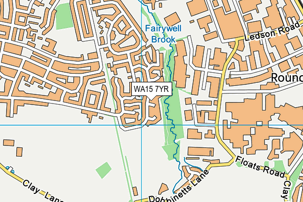 WA15 7YR map - OS VectorMap District (Ordnance Survey)