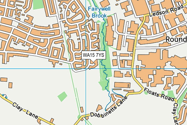 WA15 7YS map - OS VectorMap District (Ordnance Survey)