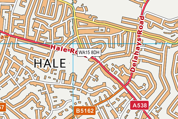 WA15 8DH map - OS VectorMap District (Ordnance Survey)