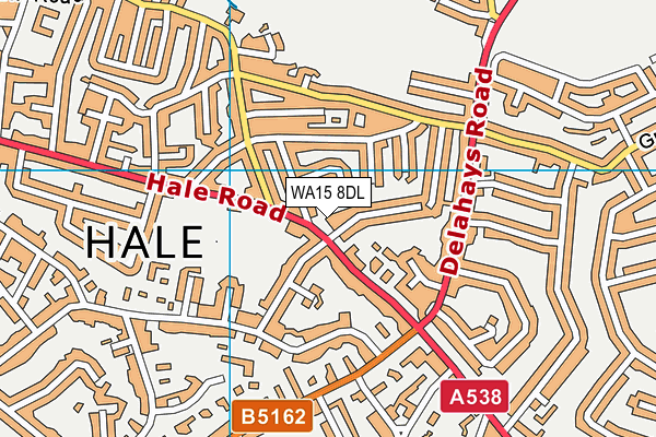 WA15 8DL map - OS VectorMap District (Ordnance Survey)