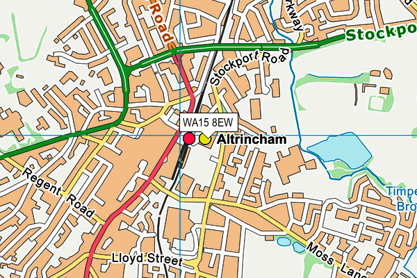 Altrincham Leisure Centre map (WA15 8EW) - OS VectorMap District (Ordnance Survey)
