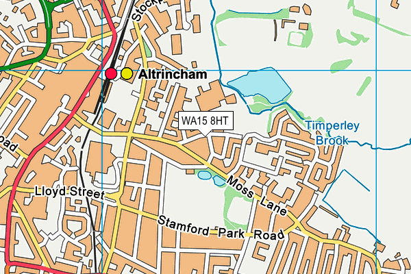 WA15 8HT map - OS VectorMap District (Ordnance Survey)