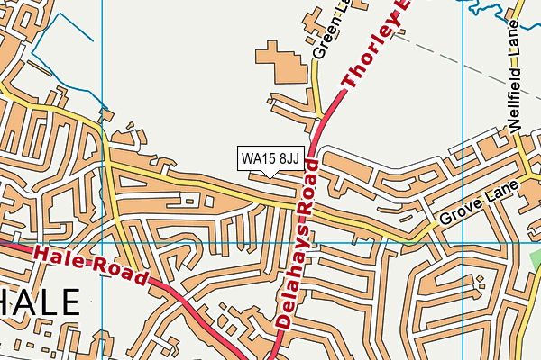 Grove Park (Hale) map (WA15 8JJ) - OS VectorMap District (Ordnance Survey)