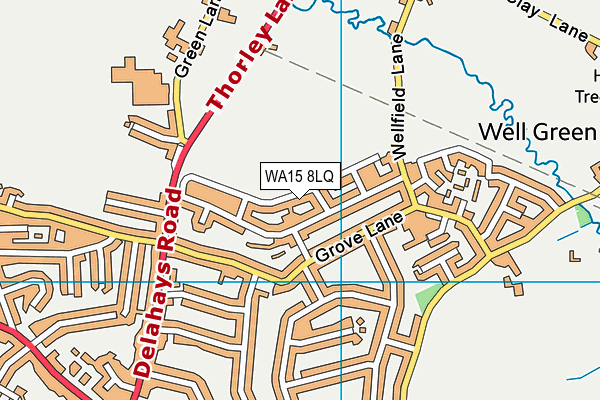 WA15 8LQ map - OS VectorMap District (Ordnance Survey)
