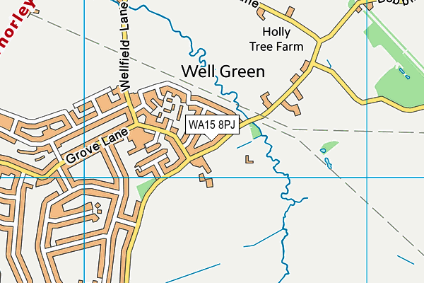 WA15 8PJ map - OS VectorMap District (Ordnance Survey)