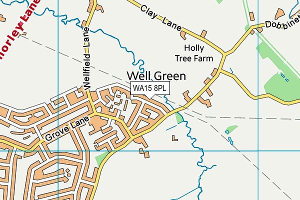 WA15 8PL map - OS VectorMap District (Ordnance Survey)