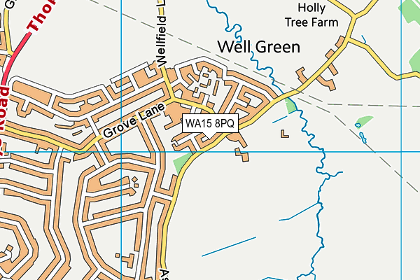WA15 8PQ map - OS VectorMap District (Ordnance Survey)