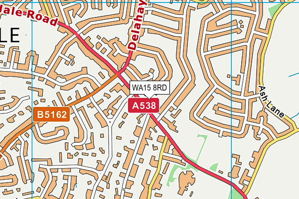 WA15 8RD map - OS VectorMap District (Ordnance Survey)