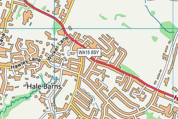 WA15 8SY map - OS VectorMap District (Ordnance Survey)