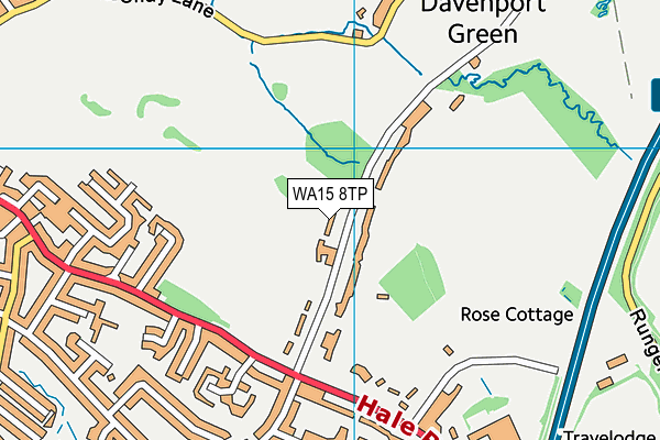 WA15 8TP map - OS VectorMap District (Ordnance Survey)